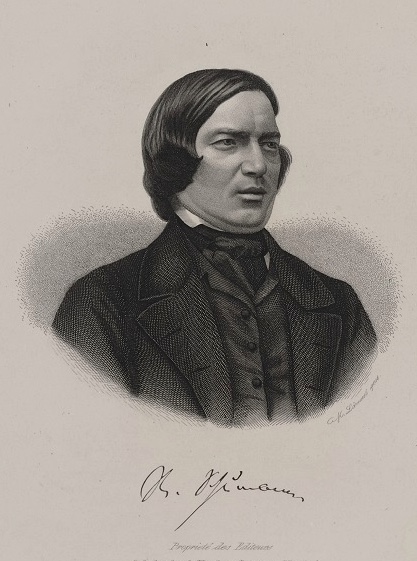 Robert Schumann (1810-1856), Stahlstich, 1849, Universitätsbibliothek Leipzig